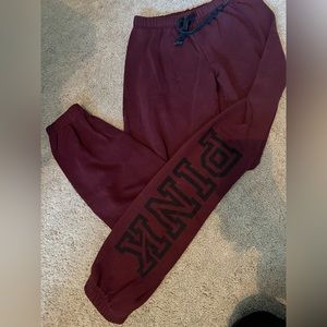 PINK maroon joggers